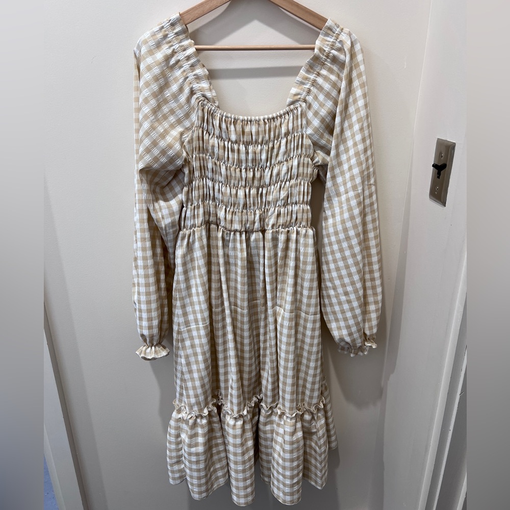 Forever French Baby gingham smocked dress